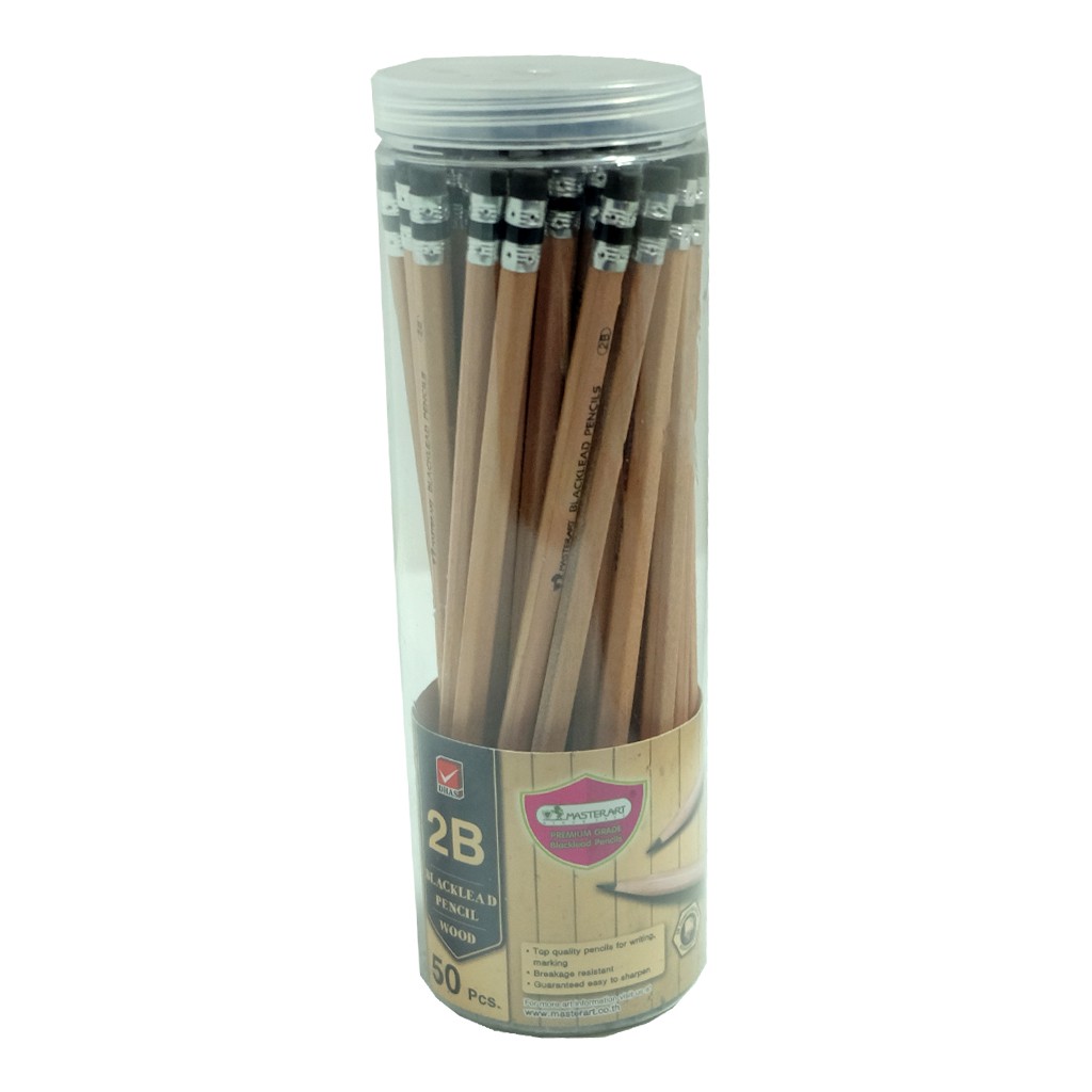 ดินสอดำ 50แท่ง HB/2B ตรา Masterart Pencil