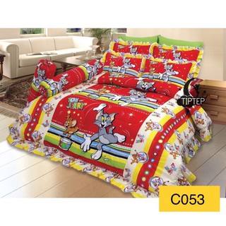 Satin ผ้าปูที่นอน (รวมผ้านวม) ลาย C053 ลิขสิทธิ์แท้