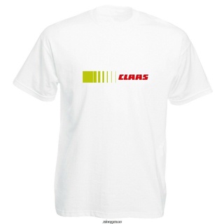 [S-5XL]Claas เสื้อยืดลําลอง แขนสั้น คอกลม พิมพ์ลาย Farming Enthusiast สไตล์เรโทร สําหรับผู้ชาย 433945