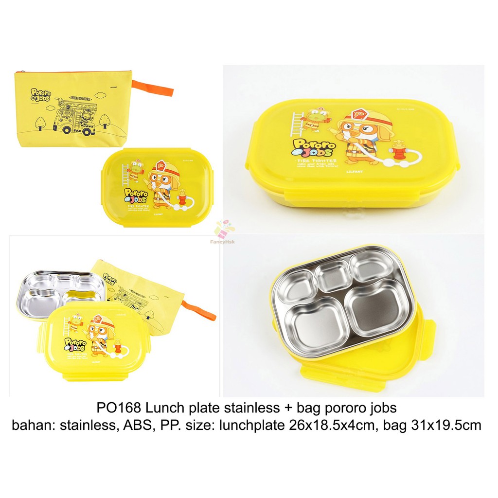 ORI KOREA LUNCH PLATE + BAG PORORO JOBS - PO168