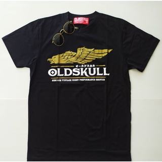 ผ้าฝ้ายคอกลมเสื้อยืด Oldskull ใส่สบาย ลายนกเหยี่ยวfrom S-4XL