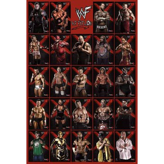 โปสเตอร์ นักมวยปล้ำ WWF Attitude 1996-2002 POSTER 24”x35” Photo Wrestler Wrestle Wrestling V1