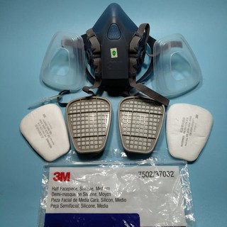 masker 3m 7502 half Facepiece Respirator Halt Gas Mask Medium