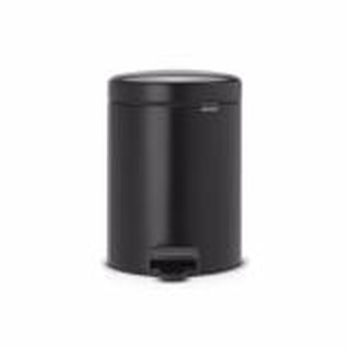 Brabantia ถังขยะ สแตนเลส แบบเหยียบ 5ลิตร รุ่น Brabantia Pedal Bin New Icon 5L, Matt Black