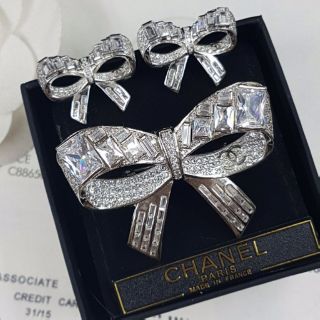 ต่างหูชาแนล ต่างหูchanel ต่างหูเพชรcz ต่างหูโบว์