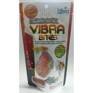 Hikari Vibra Bites ( ฮิคาริ อาหารปลาปอมปาดัวร์ )ขนาดซองเล็ก 35 g.