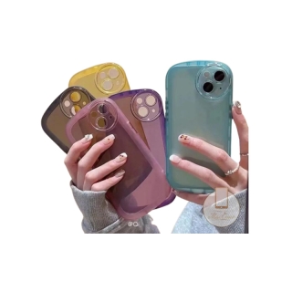 เคสโทรศัพท์มือถือ ป้องกันเลนส์ ทรงวงรี สีพื้น กันกระแทก สําหรับ IPhone 6 6s 7 8 Plus 11 XR XS Max X SE 2020 11Pro Max 12 Pro Max 13 Pro Max