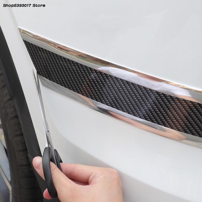 5CM 7CM Carbon Fiber Car Door Sill Anti Scratch Strip Cover Car Door