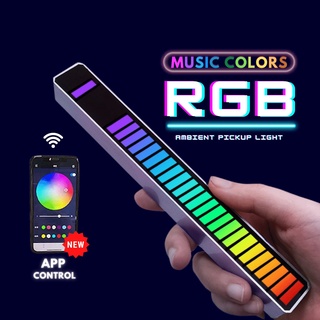 ZEES ไฟสั่งงานด้วยเสียง RGB ไฟตามจังหวะเพลง ไฟ rgb ไฟตกแต่งห้อง LED แถบไฟจังหวะดนตรี ควบคุมเสียง APP แถบไฟ