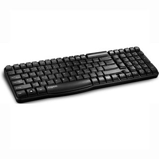 RAPOO E1050 USB Wireless Keyboard (คีย์บอร์ดไร้สาย) -Black_Model : KB-E1050-BK