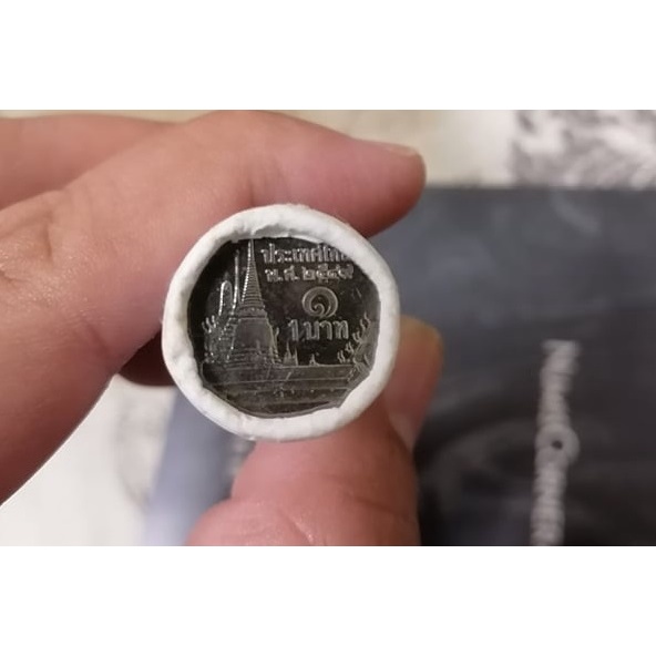 เหรียญ 1 บาท ปี 2549 บล็อกนอก พระเศียรเล็ก UNC ยกหลอด หายาก ไม่ผ่านการใช้งาน