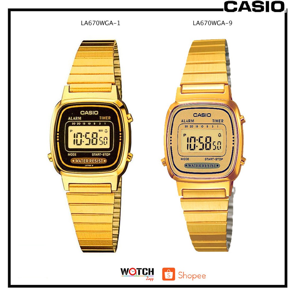 Casio นาฬิกา Digital Classic รุ่น LA-670WGA LA670WA-1 LA670WA-9 LA-11WR-5A