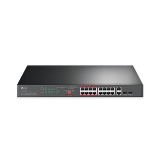 tp-link 16-Port 10/100Mbps + 2-Port Gigabit Unmanaged PoE Switch  รุ่น TL-SL1218MP