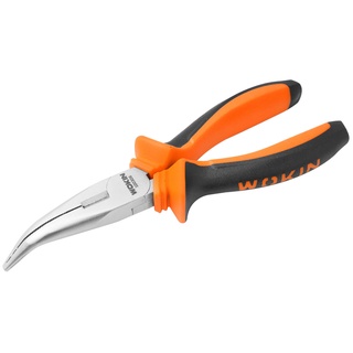 🔥โค้ดINC3LEL3ลด30฿คีมปากโค้ง BENT NOSE PLIERS ยี่ห้อ WOKIN WK100306