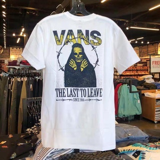 เสื้อยืดโอเวอร์ไซส์Vans เสื้อยืดคอกลมแขนสั้นเนื้อผ้าฝ้าย พิมพ์ลาย สําหรับผู้ชายS-3XL