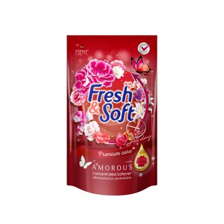 Fresh &amp; Soft น้ำยาปรับผ้านุ่ม สูตรเข้มข้นพิเศษ เฟรช แอนด์ ซอฟท์ Still All Day กลิ่น Amorous สีแดง 500 มล.