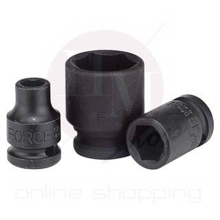 FORCE ลูกบล็อก ลูกบล็อค ลูกบล๊อก ลูกบ็อกซ์ลม 1/2" 6เหลี่ยม แบบสั้น และยาว(Deep) Size 8-27