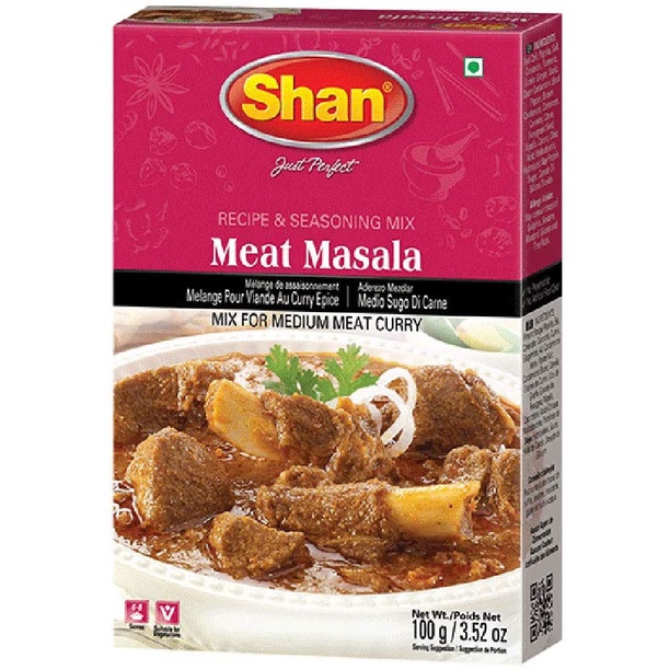ชาน สูตรอินเดีย เนื้อพิเศษ ผงมาซาล่า 100 กรัม Indian Recipe Shan Special Meat Masala Powder 100 gram