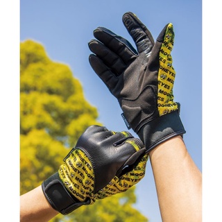 MOON Leather Mesh Glove BK061 ถุงมือขับมอเตอร์ไซค์