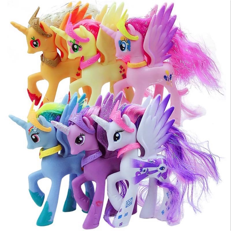 ตุ๊กตาฟิกเกอร์ My Little Pony My Little Pony Moon Princess PVC ขนาด 14 ซม. ของเล่นสําหรับเด็ก