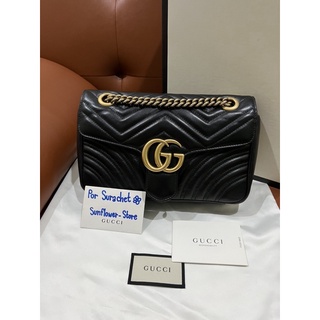 Gucci Marmont small matelassé shoulder bag (สีดำ ไซส์26)