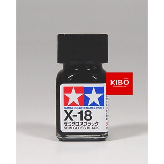 สีสูตรอีนาเมล TAMIYA X-18 semi gloss black (10 Ml)