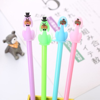 4pcs【XJJ1095】ปากกาเจล ลายการ์ตูนลูกสุนัขน่ารัก สีดํา 4 ชิ้น