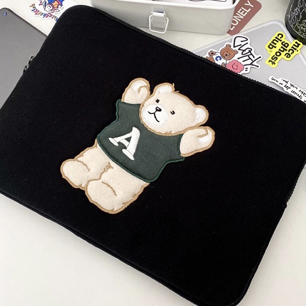 B.landd✨ กระเป๋าสำหรับไอแพด กระเป๋าโน้ตบุ๊ค ขนาด11", 13" น้องหมี A