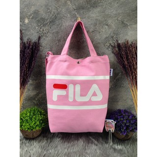 FILA กระเป๋าผ้าแคนวาสเนื้อหนา