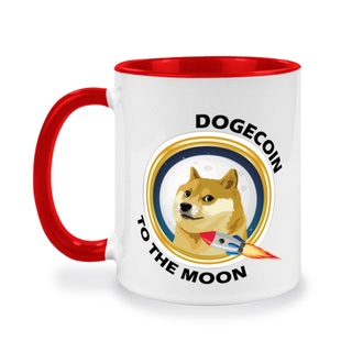 แก้วกาแฟ มัคเซรามิคสกรีนลายลายคริปโต  DogeCoin