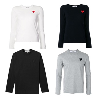 พร้อมส่ง  Play Comme des garcons เสื้อกอมของแท้ช็อปญี่ปุ่น100% เสื้อแขนยาวยืด คอตตอน100%