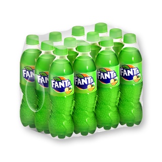 แฟนต้า น้ำเขียว กลิ่นฟรุตพันช์ ขนาด 450ml ยกแพ็ค 12ขวด น้ำอัดลม FANTA GREEN FRUIT PUNCH