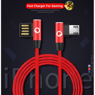 สายชาร์จสำหรับเล่นเกมส์ qiuck change 2.4A 30CM สายชาร์จAndroid สายชาร์จiOS สายชาร์จType-c สายชาร์จlPhone สายชาร์จด่วน