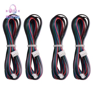 4Pcs 2M Motor Connector Cables XH2.54 4Pin to XH2.0 6Pin White Terminal Paralled Motor Wires for 3D Printer Stepper