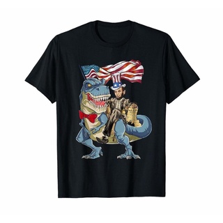 [S-5XL]เสื้อเชิ้ต Gildan | ธง Abe Lincoln Murica T Rex Funny 4Th Of July Asa สําหรับตกแต่งบ้าน