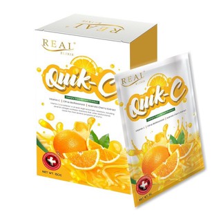 วิตามินซี ยี่ห้อ Real Elixir แบบซอง ชงดื่มวิตามินซี 1000 mg. (Ascorbic Acid %) 10ซอง