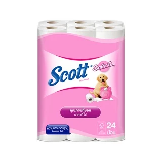 [ทั้งหมด 2 แพ็ค] สก็อตต์ ซีเลคท์ กระดาษชำระแบบม้วน (แพ็ค 24 ม้วน) SCOTT SELECT PACK 24 ROLLS