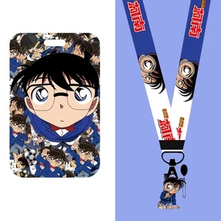 ซองใส่บัตรนักสืบโคนัน 2 ช่อง พร้อมเชือกคล้อง ยืดหดได้ สําหรับบัตรประจําตัวประชาชน บัตรนักเรียน Pemegang Teg Nama