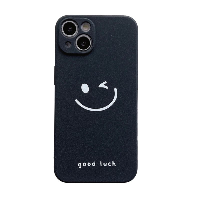 เคสโทรศัพท์มือถือ วีโว่ VIVO Y77 Y55 Y30 Y76 Y75 V23 V23E X80 Pro Y01 Y15A Y15S 5G 4G Smartphone Casing Happy Simple Phone Cell Case Matte Silicone TPU Softcase Solid Color Couple Loves Back Cover VIVOY77 #8