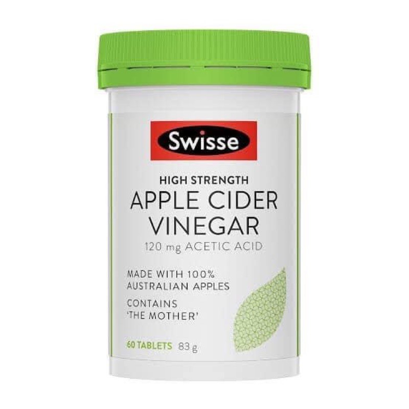 🍏ตัวช่วยลดพุง🍏Swisse High Strength Apple cider vinegar แอปเปิ้ล ไซเดอร์ เวเนก้าแบบเม็ด🍏