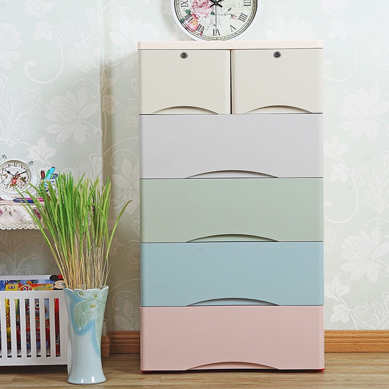 กว้าง50cmตู้เสื้อผ้าสีพาสเทลแบบหลายชั้น วัสดุทำจากพลาสติกคุณภาพสูงเพิ่มความหนาพิเศษไม่มีกลิ่นปลอดสารพิษ