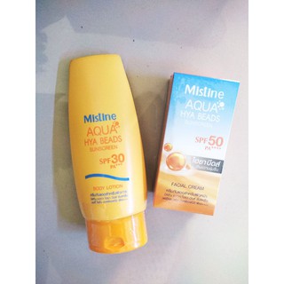 โลชั่นกันแดดสำหรับผิวหน้าSPF50+กันแดดผิวกายSPF30(มิสทินรวม2ชิ้น)#ส่งด่วน#