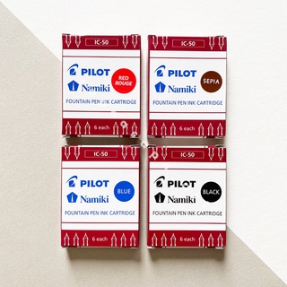 หลอดหมึกซึม หมึกหลอด PILOT Namiki Ink Cartridge เซต 6 หลอด (ใช้ได้กับ Kakuno)