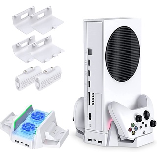 Dobe Xbox Series S พัดลมระบายความร้อนพร้อมตัวควบคุมคู่และแบตเตอรี่สําหรับ Xbox Ss