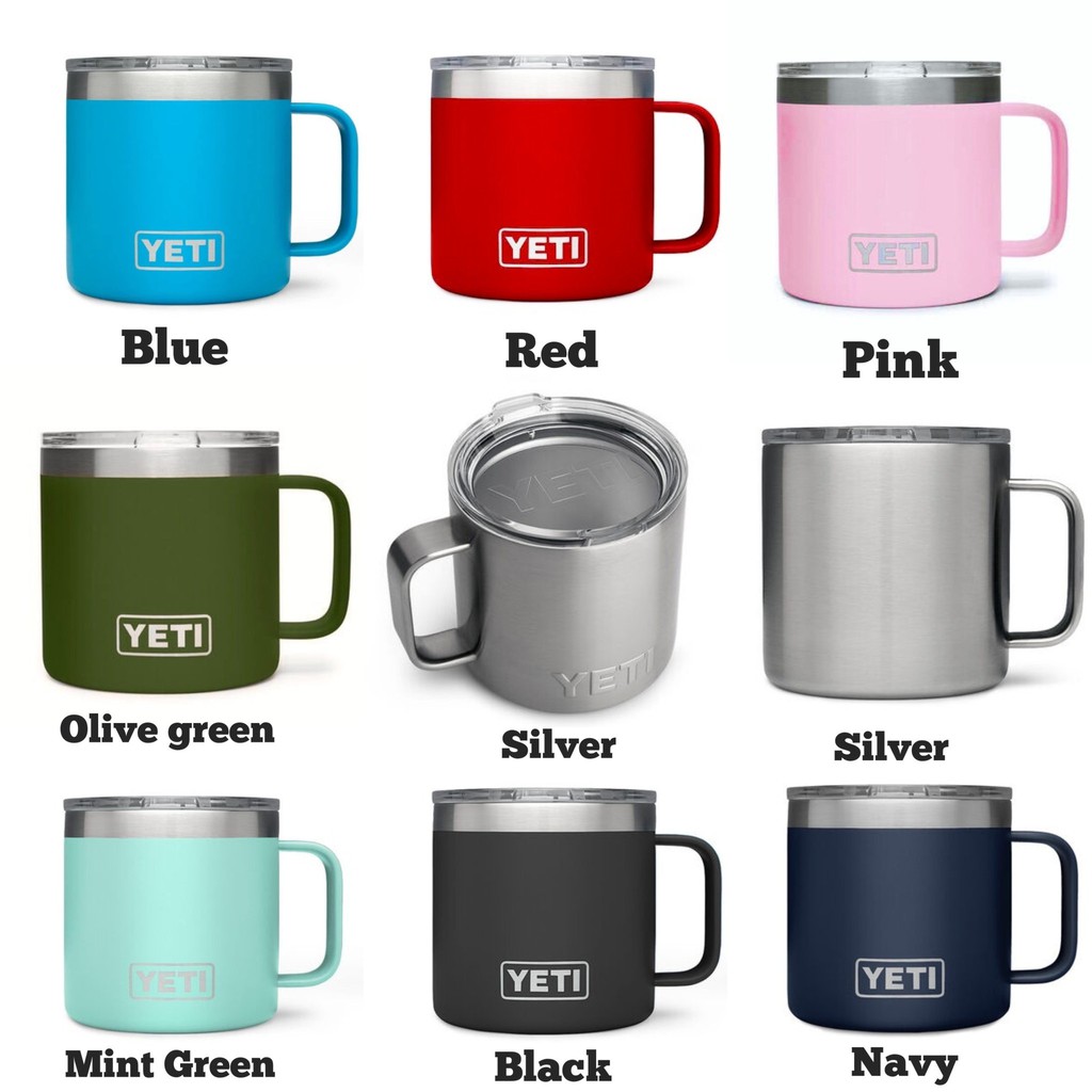 แก้วสแตนเลสเก็บร้อน/เย็น รุ่นมีหูจับ Yeti rambler 14oz mug ใหม่ล่าสุด ทำจากสแตนเลส304 ทำวัสดุชั้นดีเ