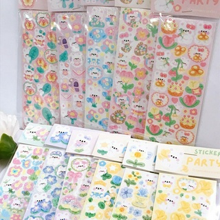 (พร้อมส่ง) สติกเกอร์ดอกไม้ flower sticker มีลายเยอะมาก ✨โปรโมชั่นซื้อ 5 แถม 1 สติกเกอร์ สติกเกอร์ตกแต่ง สติกเกอร์น่ารัก