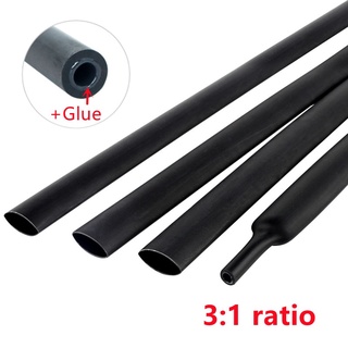 1M/lots 3:1 Heat Shrink Tube with Glue Dual Wall Tubing Diameter 2.4/3.2/4.8/6.4/7.9/9.5/12.7mm Adhesive Lined Sleeve Wr