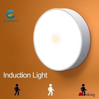 8 LEDS ไฟ เซ็นเซอร์  ไฟเซนเซอร์อัตโนมัติ สีขาว วอร์มไวท์ ชาร์จไฟ USB สำหรับกลางคืน Monking