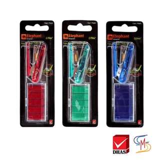 ชุดอุปกรณ์เย็บกระดาษ No.MINI-10/Y2/Y3 และ HS-10H/Y2 ตราช้าง (คละสี)