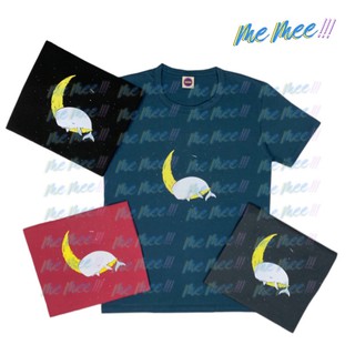 เสื้อยืดคอกลมเนื้อผ้าดี สกรีนลาย " Whale Whale 🐳🌙 "